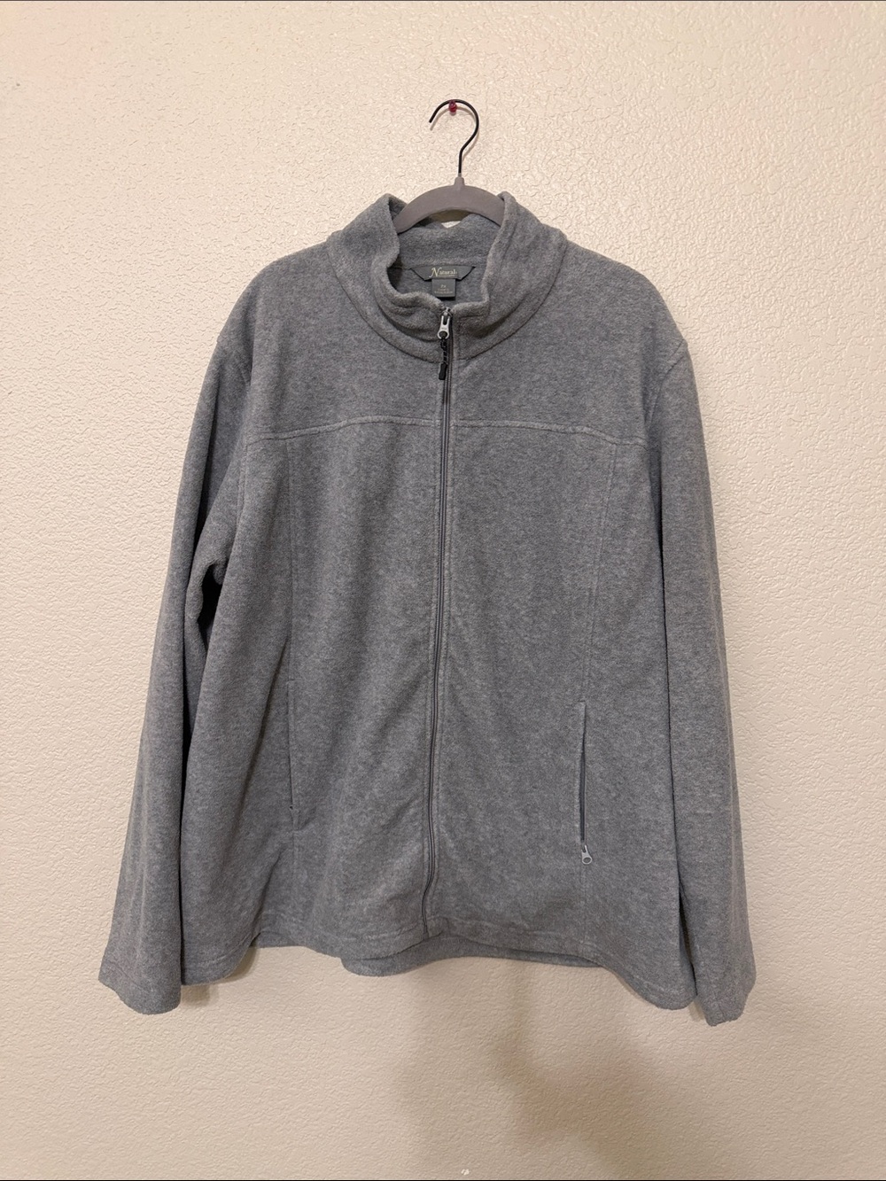 Natural Reflections Light Gray Full-Zip Fleece Jacket